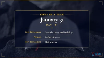 Bible in a Year – January – 31, Day – 31