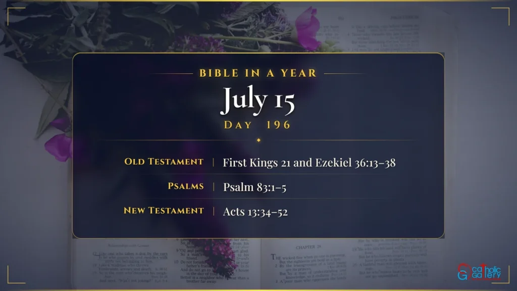 Bible in a Year – Day 196, July 15 reading plan