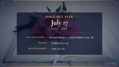 Bible in a Year – July – 17, Day – 198