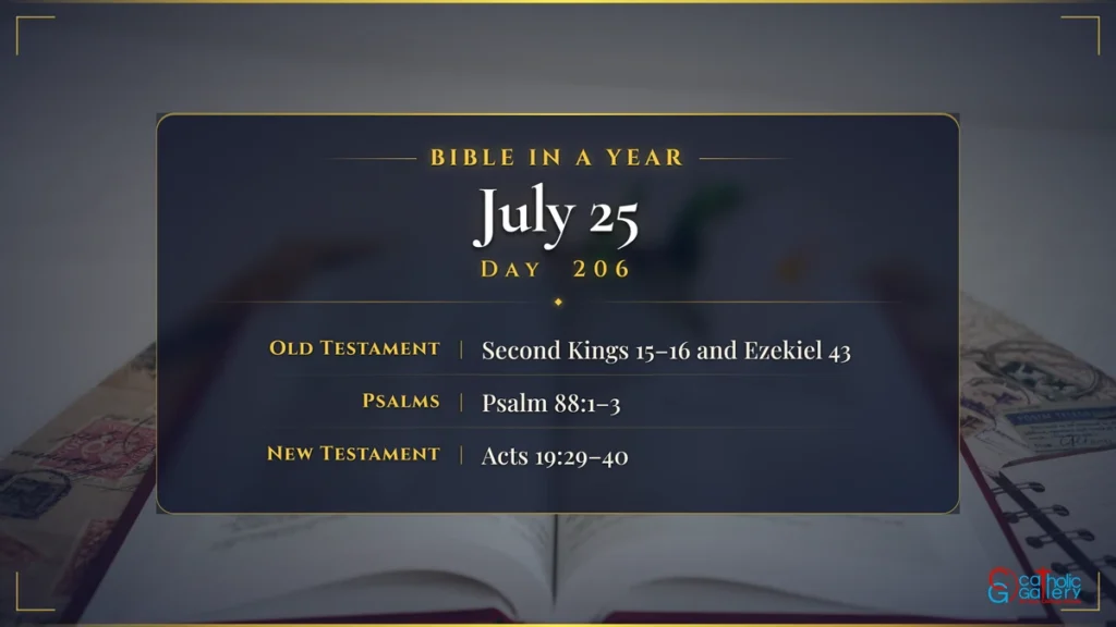 Bible in a Year – Day 206, July 25 reading plan