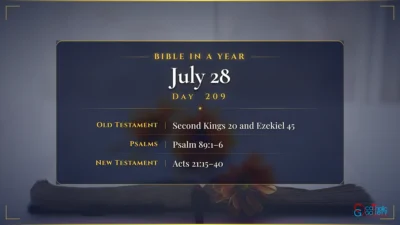 Bible in a Year – July – 28, Day – 209