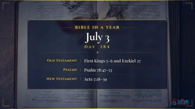 Bible in a Year – July – 3, Day – 184