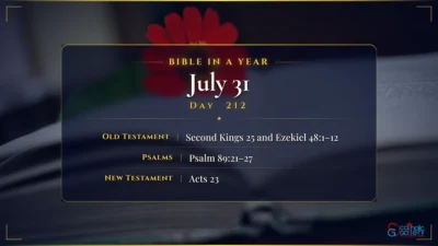 Bible in a Year – July – 31, Day – 212