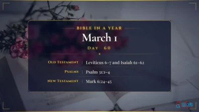 Bible in a Year – March – 1, Day – 60