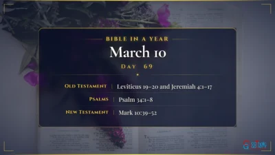 Bible in a Year – March – 10, Day – 69
