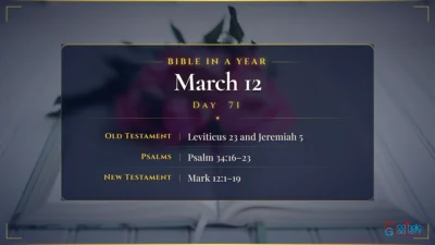 Bible in a Year – March – 12, Day – 71