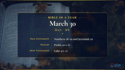 Bible in a Year – March – 30, Day – 89