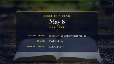 Bible in a Year – May – 8, Day – 128
