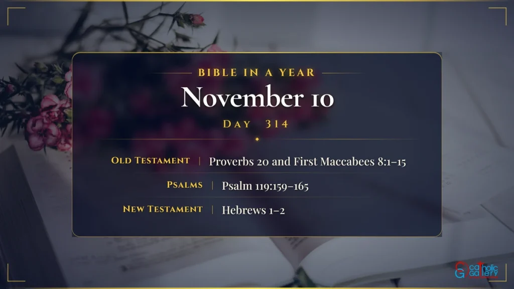 Bible in a Year – Day 314, November 10 reading plan
