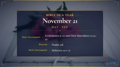 Bible in a Year – November – 21, Day – 325