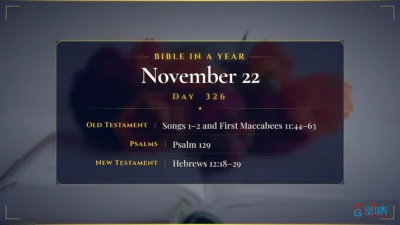 Bible in a Year – November – 22, Day – 326