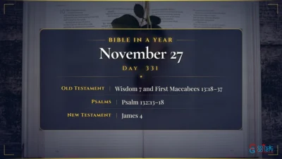 Bible in a Year – November – 27, Day – 331