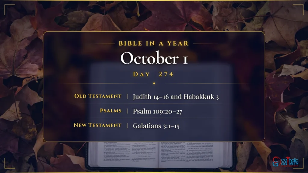 Bible in a Year – Day 274, October 1 reading plan