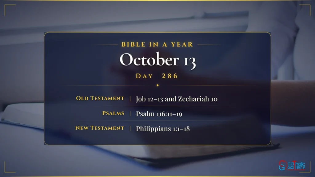Bible in a Year – Day 286, October 13 reading plan