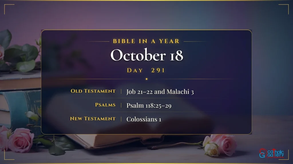 Bible in a Year – Day 291, October 18 reading plan