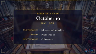 Bible in a Year – October – 19, Day – 292