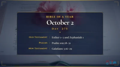 Bible in a Year – October – 2, Day – 275