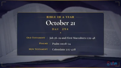 Bible in a Year – October – 21, Day – 294