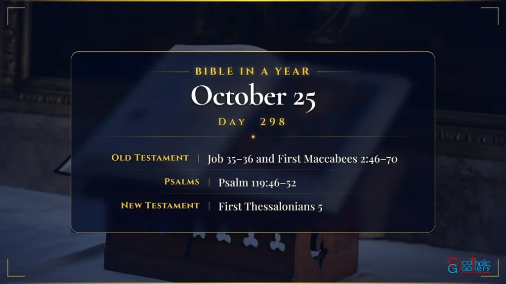 Bible in a Year – Day 298, October 25 reading plan
