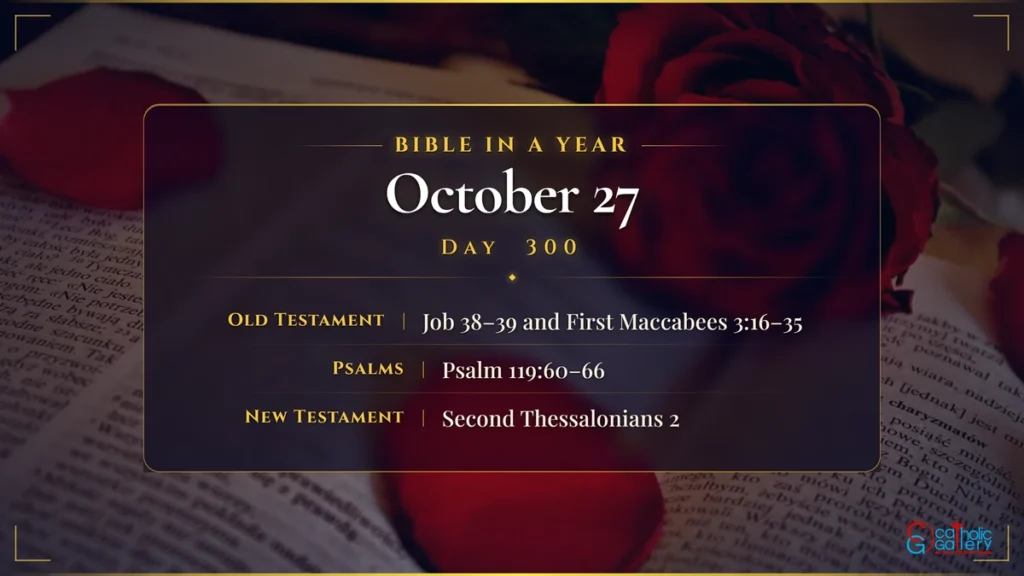 Bible in a Year – Day 300, October 27 reading plan