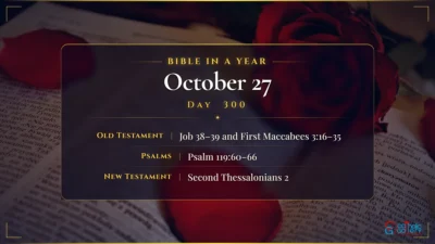 Bible in a Year – October – 27, Day – 300