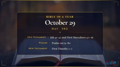 Bible in a Year – October – 29, Day – 302