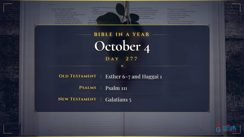Bible in a Year – Day 277, October 4 reading plan