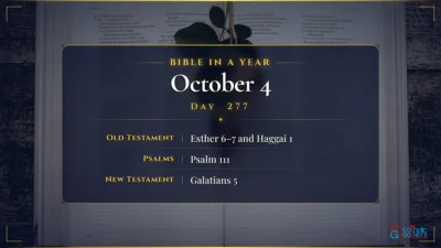 Bible in a Year – October – 4, Day – 277