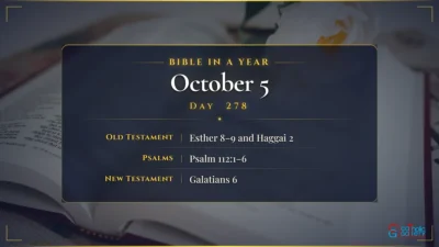 Bible in a Year – October – 5, Day – 278