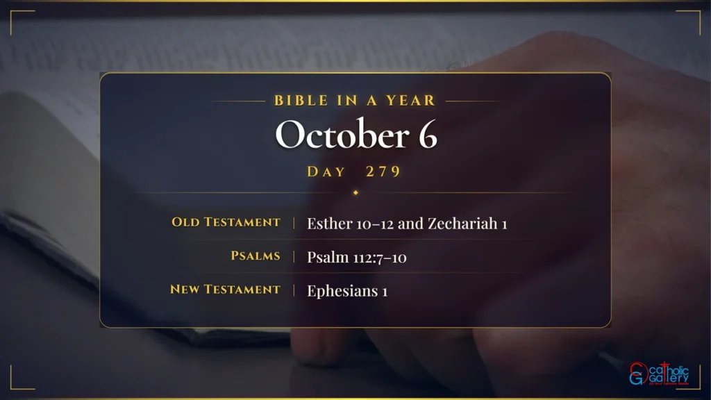Bible in a Year – Day 279, October 6 reading plan