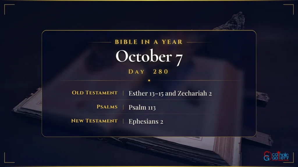 Bible in a Year – Day 280, October 7 reading plan