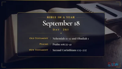 Bible in a Year – September – 18, Day – 261
