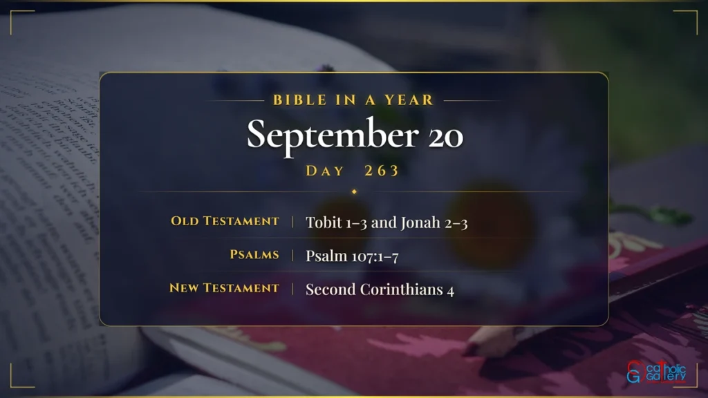 Bible in a Year – Day 263, September 20 reading plan