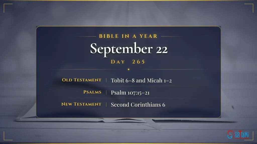 Bible in a Year – Day 265, September 22 reading plan
