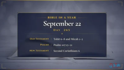 Bible in a Year – September – 22, Day – 265