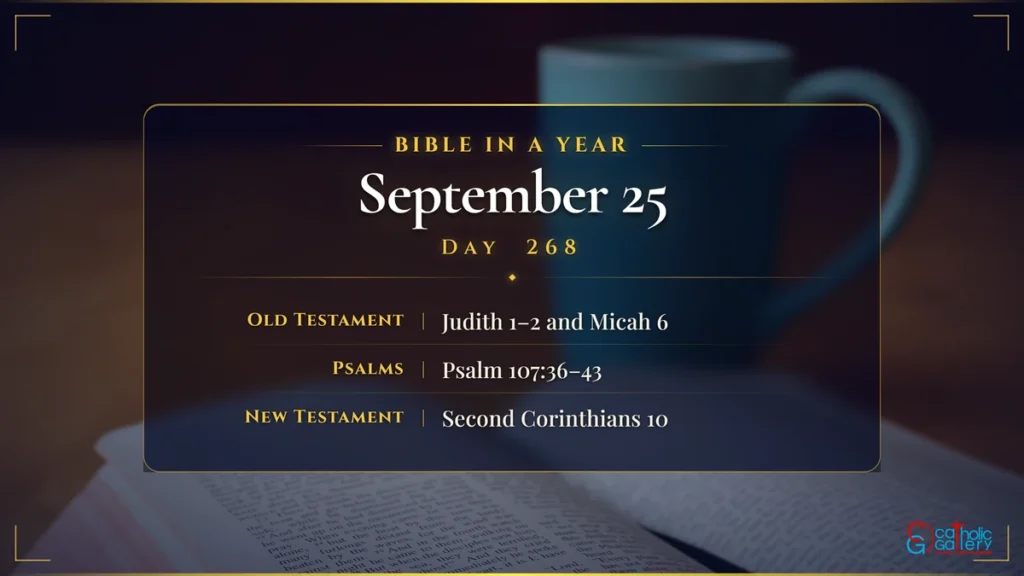 Bible in a Year – Day 268, September 25 reading plan