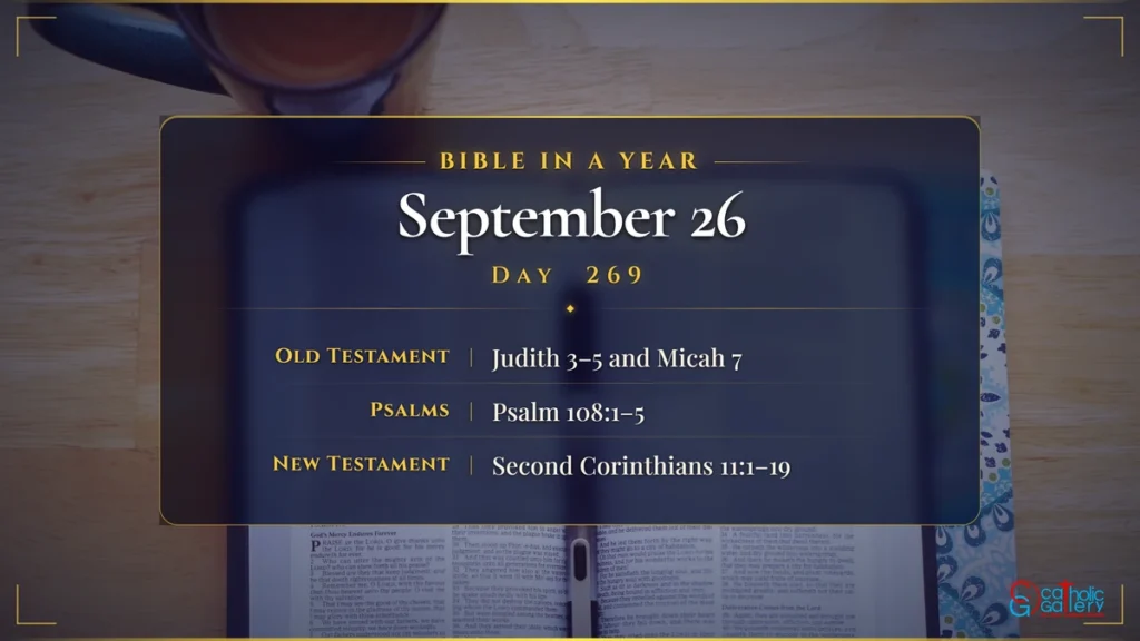 Bible in a Year – Day 269, September 26 reading plan