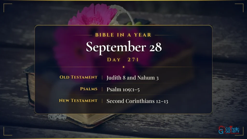 Bible in a Year – Day 271, September 28 reading plan