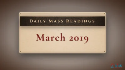 Download Mass Readings – March 2019