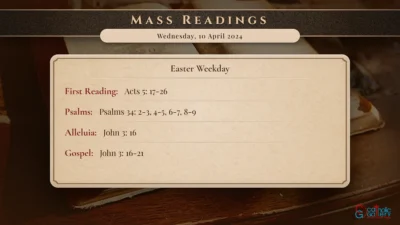 Daily Mass Readings – Wednesday, 10 April 2024