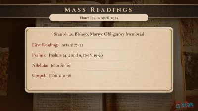 Daily Mass Readings – Thursday, 11 April 2024