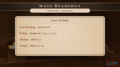 Daily Mass Readings – Wednesday, 17 April 2024