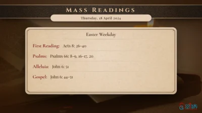 Daily Mass Readings – Thursday, 18 April 2024