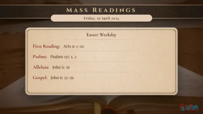 Daily Mass Readings – Friday, 19 April 2024