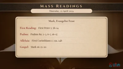 Daily Mass Readings – Thursday, 25 April 2024