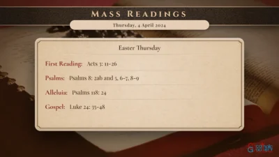 Daily Mass Readings – Thursday, 4 April 2024