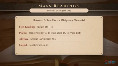 Daily Mass Readings – Tuesday, 20 August 2024