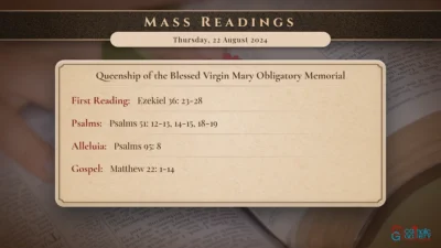 Daily Mass Readings – Thursday, 22 August 2024