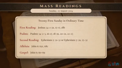 Daily Mass Readings – Sunday, 25 August 2024