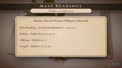 Daily Mass Readings – Tuesday, 27 August 2024